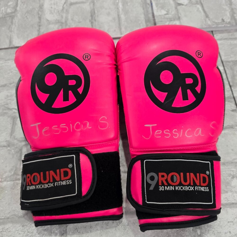Pink 9 Round 30 Minute Kickboxing Fitness Gloves Womens Adult Size